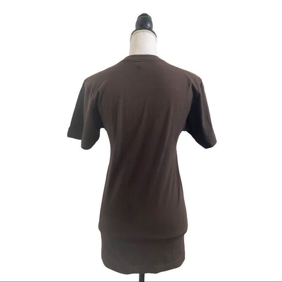 American Apparel Fine Jersey V Neck Ladies Short Sleeve Tee Brown Extra Small - Picture 8 of 9